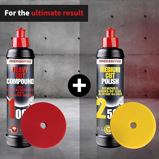 menzerna "Heavy Cut Compound 1000" I Abrasive Polishing Compound for Deep Scratches, Sanding Marks, Swirls & Holograms I Buffing and Polishing Compound for Scratch Repair I Silicone Free I 8 fl oz.