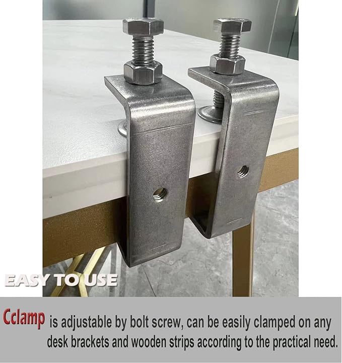 304 Stainless Steel C Clamp Tiger Clamp Woodworking Clamp Heavy Duty C-clamp With Wide Jaw Openings (65MM)，2PCS