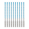 toolant 3/16" Concrete Drill Bit Set & Masonry Drill Bit Set, Shockproof Hex Shank Hammer Drill Bit Set for Glass/Brick/Plastic/Cement/Tile, Industrial Strength Carbide Drill Bit Tip 1/4" Box of 10