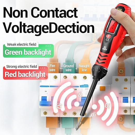 Multimeter with Voltage Tester Screwdriver Measures Non Contact Voltage Detector,Current,Resistance,Continuity,Diodes,Dual Range AC 11V/30V-1000V,Live/Null Wire Electric Tester with LCD Display