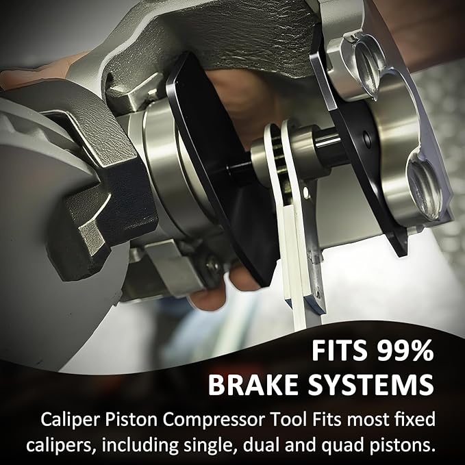 Brake Caliper Compression Tool Heavy-Duty, Caliper Piston Compressor Tool with 360 Rotating Ratche, Professional Caliper Tool Brake Pad Spreader for Car Disc Brake Repair, Single Twin Quad Piston-Blue
