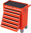 7-Drawer Rolling Tool Chest,Metal Rolling Tool Chest with Wheels and Locking Tool Box,Portable Metal Tool Box for Warehouse,Garage, Repair Shop, Workshop (Red, 7-Drawer)