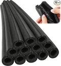 Amylove 12 Pcs 3.3 Feet Foam Pipe Insulation Foam Tube Insulating Water Pipe Pool Swim Noodles Heat Preservation Pipe Covers for Tubing Outdoor Freeze Protection (Black,1.5 Inch)