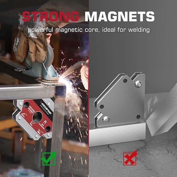 ARCCAPTAIN Welding Magnets 2pcs 55LB Welding Magnet Set, Magnetic Welding Holder, Holding Power Welding Accessories