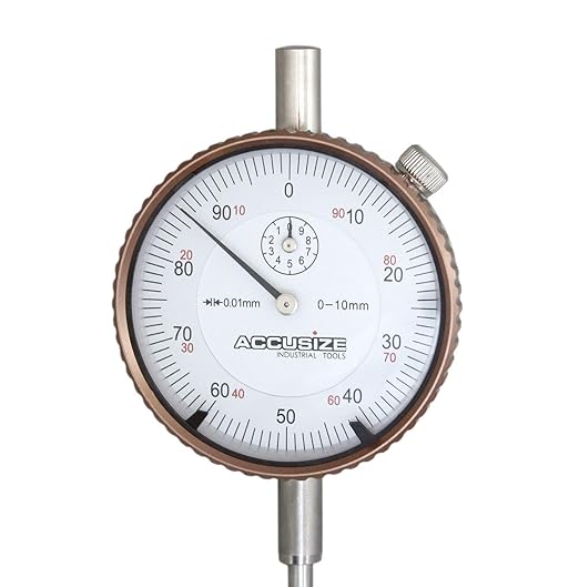 Accusize Industrial Tools 0-10 mm by 0.01 mm Metric Dial Indicators, P900-S001