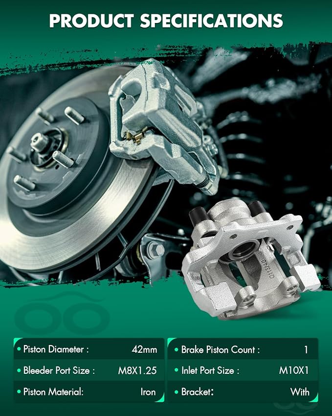 SCITOO Rear Right Brake Caliper With Bracket 19-B3227 Compatible For BMW For 323i 2006-2011,For BMW For 325i 2006,For BMW For 325xi 2006,For BMW For 328i 2007-2013,For BMW For 328i xDrive 2009-2013