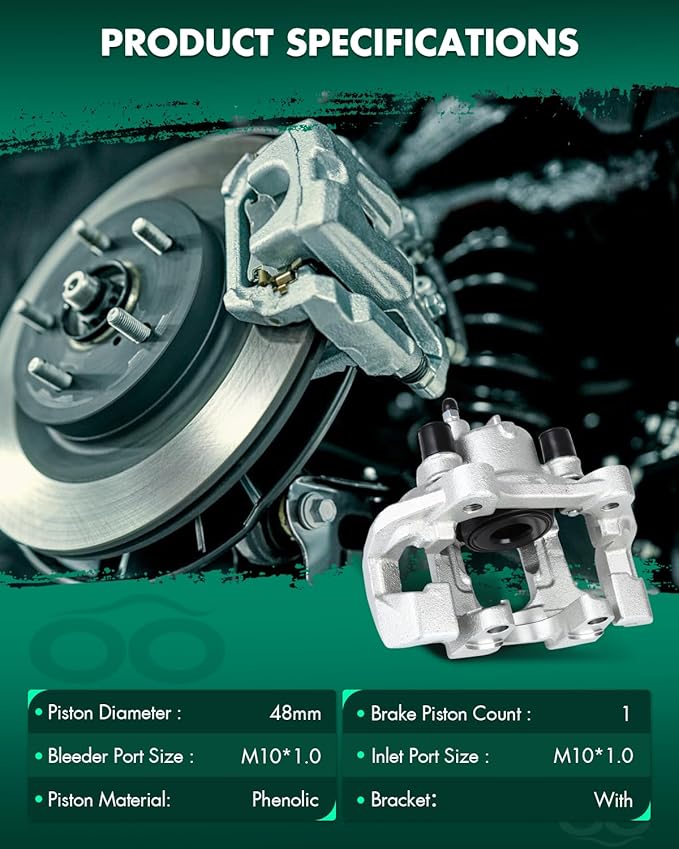 SCITOO Rear Left Brake Caliper With Bracket 18B5300 Compatible For Dodge For Durango 2011-2018 For Jeep For Grand Cherokee 2011-2018