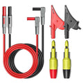 Goupchn Multimeter Test Leads Kit 6PCS with Alligator Crocodile Clips, Wire Piercing Probes 4mm Piercing Clip for Multimeter Voltmeter Thermometer Testing