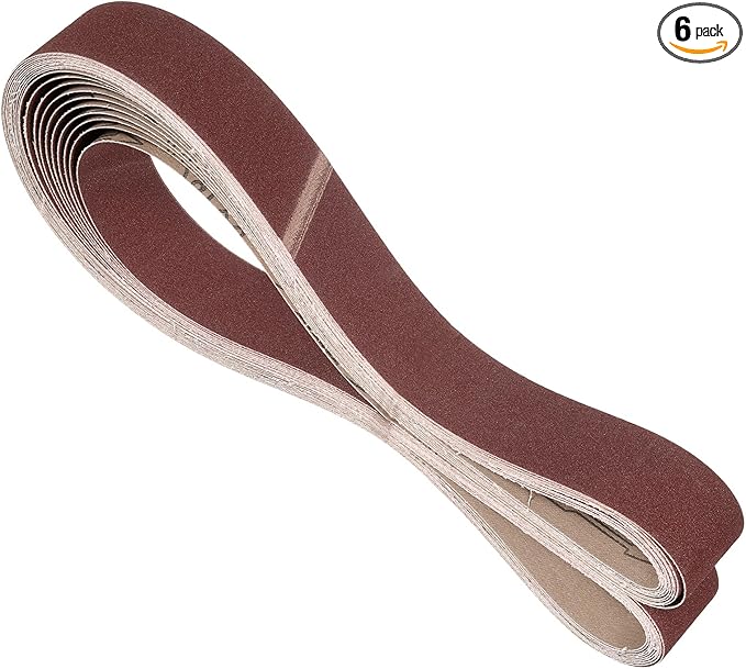 6 Pcs Sanding Belts 2 x 72 Inch 120 Grit Aluminum Oxide Abrasive Sandpaper for Belt Sander Metal Grinding Wood Working Weld Rust Removal