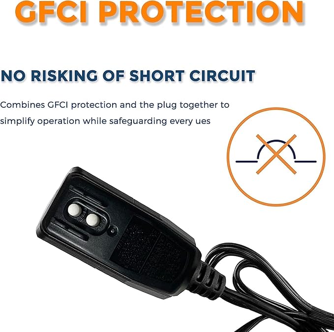 Giraffe Tools 5FT Heating Cable for Pipe with GFCI Heavy-Duty, Self-Regulating, Freeze Protection for Roof, Plastic and Metal Water Pipes 120V 53W, Down to -40℉ (5FT with GFCI)