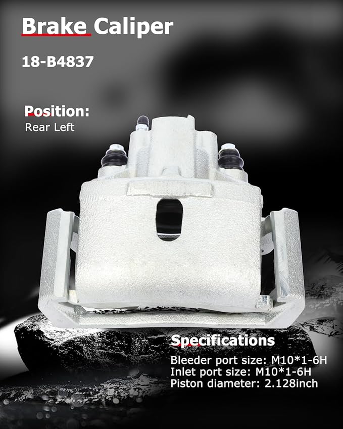cciyu Rear Left Brake Caliper Assembly w/Bracket 18-B4837 For Chrysler For Aspen,For Dodge For Durango/For Ram 1500,For Ram For 1500/For 1500 Classic
