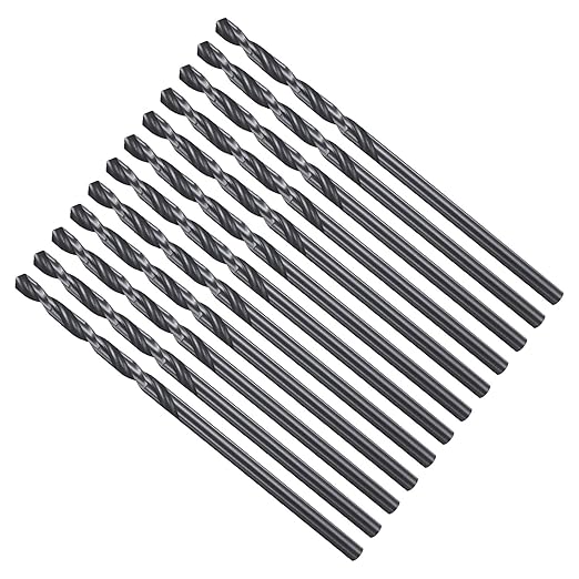 Drill Bit, 2mm Cutting Diameter, 4241 HSS Nitriding Black 118° Cutting Angle Versatile Jobber Bits - (Applications: for Drilling Plastic Wood Soft Metal), 12-Pieces