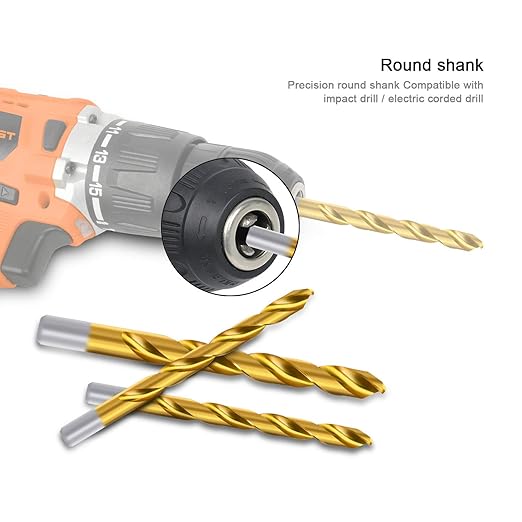 Enertwist Titanium Drill Bit Kit Set 230 Pieces Coated HSS Conventional 135° Tip High Speed Steel for Wood/Cast Iron/Plastic/Fiberglass from 3/64inch up to 1/2 Inch, ET-DBA-230C