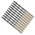 Drill Bit, 4.2mm Cutting Diameter, 4341 HSS Gold and Black 118° Cutting Angle Number Jobber Bits - (Applications: for Drilling Soft Metal Plastic Wood), 10-Pieces