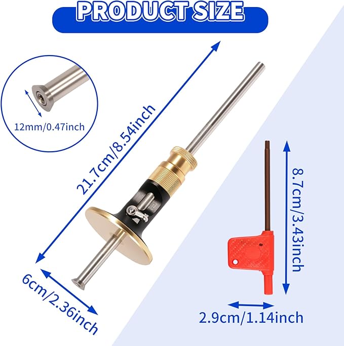 Wheel Marking Gauge 0.2 mm High Precision Woodworking Scribing Gauge Metal Scriber Marking Tool Efficient Rolling for Woodworking Projects Carpenter
