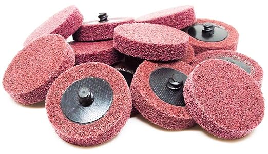 Benchmark Abrasives 2 Inch Sanding Discs Quick Change Aluminum Oxide Surface Preparation Wheels Polishing Wheel for Drill, Die Grinder Sanding Disc Paint Stripper & Removal - (10 Pack), Maroon - Fine