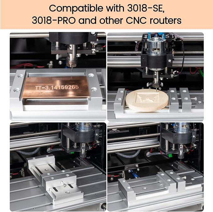 FoxAlien Mini Low Profile Bench Vise Workholding Clamp Work Table for FoxAlien 3018, Masuter 3, Masuter Pro, 3S, XE-PRO, WM-3020 Vasto CNC Router Machine
