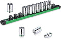 SK 1/2" Drive Socket Set, Metric Sockets, 11-Piece 10-20mm, SuperKrome Finish, Preminum CR-V Construction, with Aluminum Socket Organizer