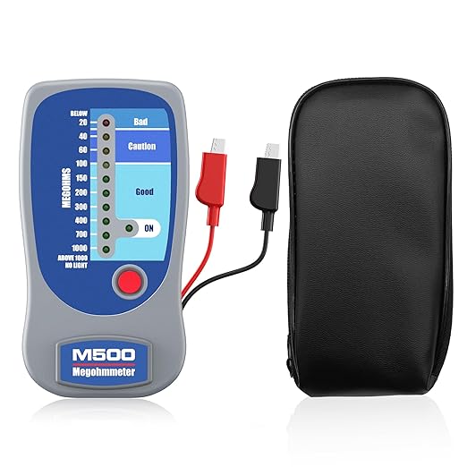 M500 Megohmmeter for Insulation Testing，Compatible with Supco M500 Electronic Megohmmeter,Works for Motors,HVAC Systems Tools, Compressor Tester,1000 Megohms at 500 Volts