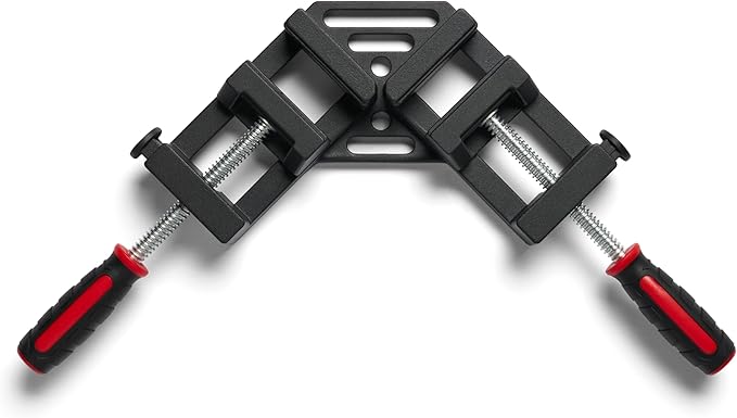 90-Degree Angle Clamp - Home Improvement Corner Clamp for Wood, Metal Tubes & Glass - Adjustable Hand Tool - Aluminum Alloy Die-Cast