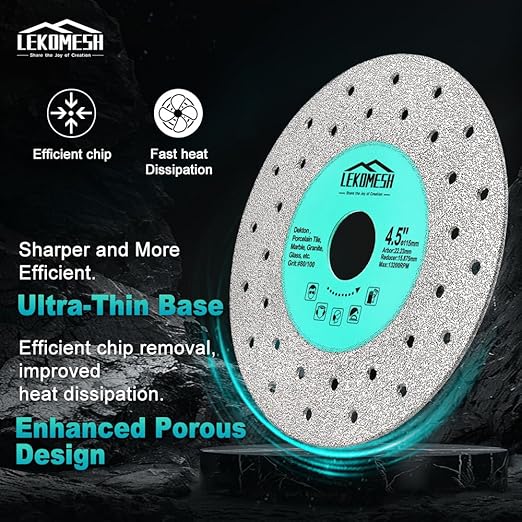 Rock Slab Grinding Disc - 3 inch Glass Cutter Disc (5pcs), Granite Cutting Blade, Diamond Grinder Wheel for Rock Slab, Stone, Tile, Marble, Granite, Glass Diamond Saw Blades