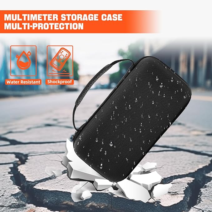 Carrying Case for Fluke1587 FC/ 87-V/ 87V Max/ 88V/ 15B+/ 17B+/ 1503/1507/1508/1577 Multimeter Testers and Accessories, Multimeter Storage Bag Organizer Box (Case Only)