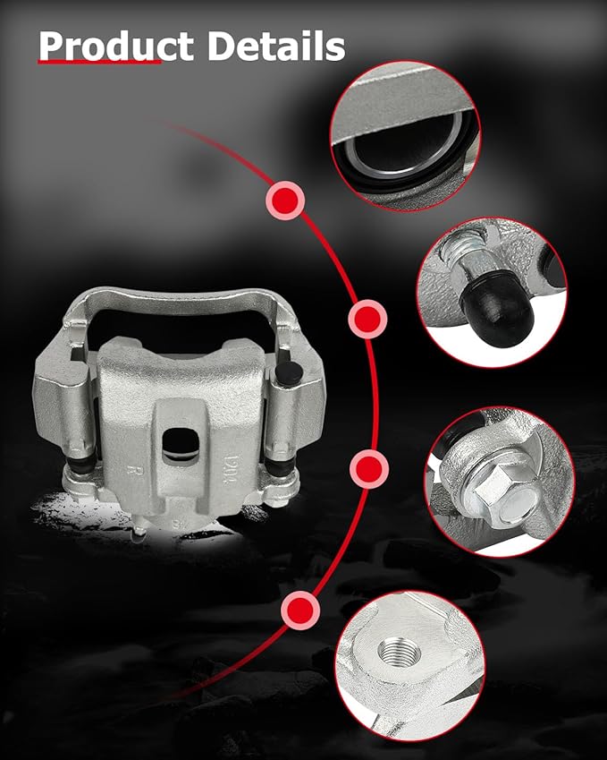 cciyu Rear Right Disc Brake Caliper w/Bracket 19B3276 2008 2009 2010 2011 2012 2013 2014 2015 2016 For Toyota For Sequoia,2007 2008 2009 2010 2011 2012 2013 2014 2015 2016 For Toyota For Tundra