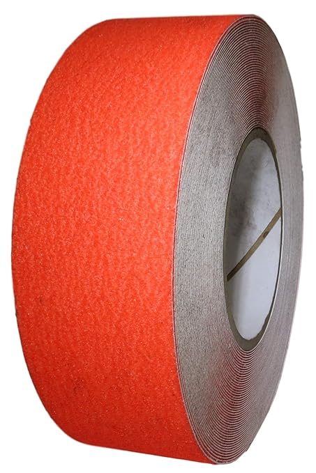 GGR Supplies T.R.U. NST-20 Non-Skid Tape 60 ft. Length Safety Way 60 Grit Anti Slip Traction Tape 32 Mil No Slip (3 in. x 60 ft. (75mm Wide), Fluorescent Red)
