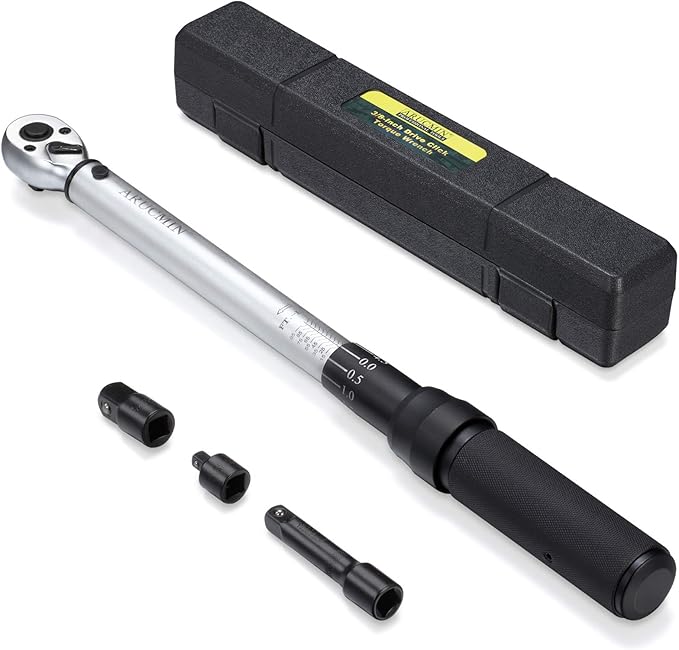 3/8-Inch Drive Click Torque Wrench (10-100 ft.-lb./15-135 Nm) Dual-Direction Adjustable Torque Wrench Set