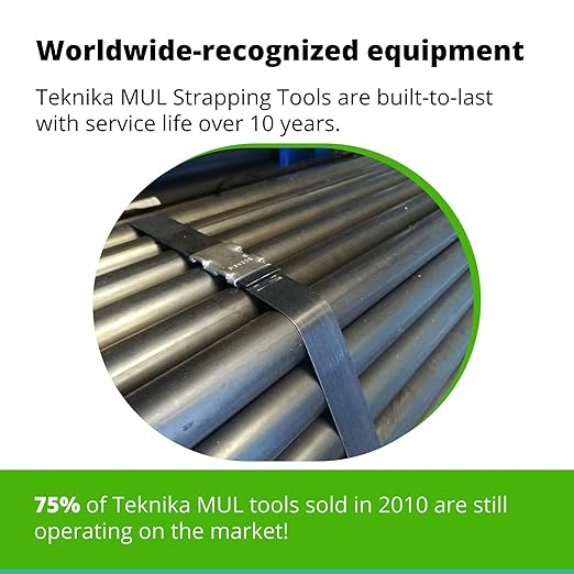 IDL Packaging PRO Strapping Tool Set for 1 1/4" Steel Strapping – Heavy-Duty Tensioner, Sealer, Cutter for Metal Banding – Packaging Strapping Tool Kit to Secure Heavy Packages