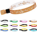 100 Pcs VIP Cloth Event Wristband, Disposable VIP Wristbands for Events, Colored VIP Wristbands Events,for Lightweight Concert,Club Entrance Wrist Strap Party Wristband Event (Color : Orange Gold)