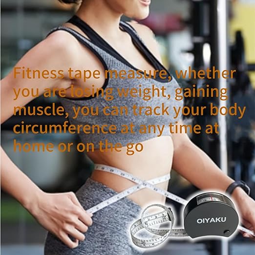 Tape Measure Body Measuring Tape Window Reading Retractable Soft Dual-Scale Tape with Lock Button for Weight Loss Muscle Building Sewing Tailor pet & Medical Measurements 60inch Fashion Tape