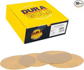 Dura-Gold Premium 400 Grit 6" Gold Sandpaper Discs, No Hole Pattern Dustless, Box of 50, Hook & Loop Backing for DA Sander, Finishing Coarse Sanding Abrasive Automotive Paint, Woodworking Wood, Metal