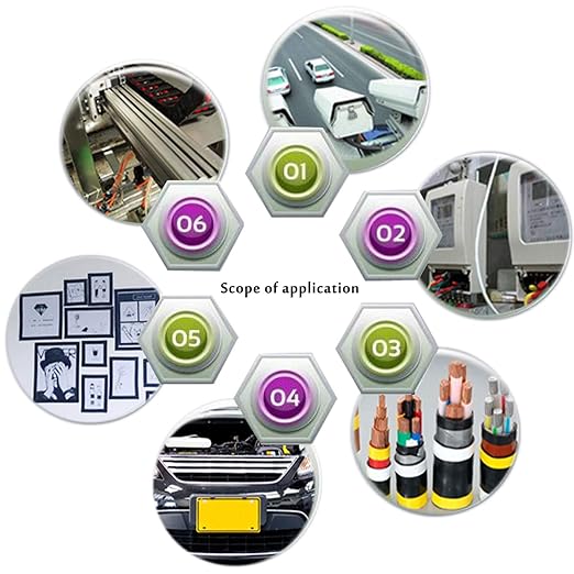 Electrical Tape Colors 6 Pack 0.7-Inch by 30 Feet, Voltage Level 600V Dustproof, Adhesive for General Home Vehicle Auto Car Power Circuit Wiring Multicolor