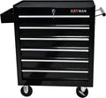 6-Drawer Rolling Tool Chest Cabinet, Large Capacity Metal Tool Box with Wheels and Keyed Locking, Roll Around Storage Organizer Tool Cart for Garage, Warehouse, Work Shop (Black03)