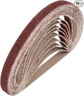 HARFINGTON 3/4 x 20 1/2 Inch Sanding Belts, 10 Pcs 36 Grit Aluminum Oxide Abrasive Belt Sander File Belt for Woodworking, Metal Polishing, Knife Sharpener