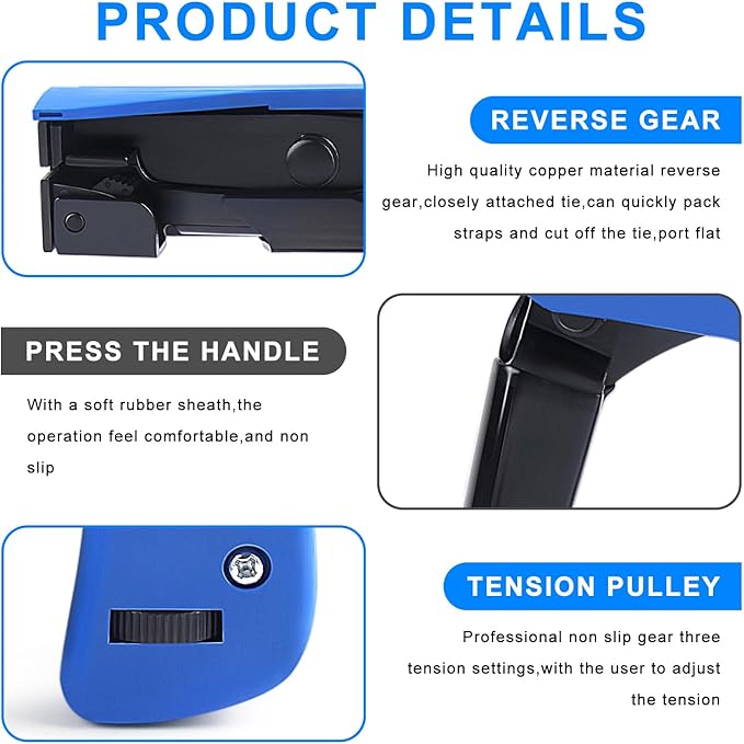 Cable Tie Gun,Knoweasy Fastening Cable Tie Tool,Die-Cast Steel Flush Cut Zip Tie Tool with Steel Handle for Nylon Cable,7 Inches Length Zip Tie Gun
