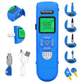 Rechargeable Optical Power Meter L-C50-15km mini Fiber Cable Tester Suitable for SC/FC/ST/LC Interface 4-in-1 Function Built-in 15km Visual Fault Locator RJ45 Network Testing with 1 FC-LC Adapter