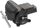 6" Heavy Duty Bench Vise, Pipe Vise Bench Vices with Anvil Swivel Table Top Clamp Locking Base, Double Swivel Rotating Vise Head& Body Rotates 360°-Black