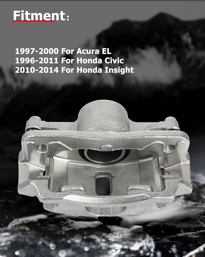 cciyu Front Left & Right Brake Calipers Assembly w/Bracket 19B1832 19B1833 1997-2000 For Acura For EL,1996-2011 For Honda For Civic,2010-2014 For Honda For Insight