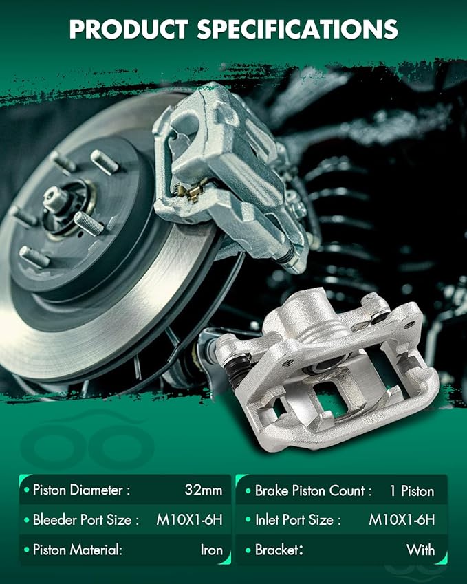 SCITOO Rear Right Brake Caliper With Bracket 19B2978 Compatible For Chevrolet For Optra 2004-2010,For Chevrolet For Spark EV 2014-2016,For Suzuki For Forenza 2004-2008,For Suzuki For Reno 2005-2008