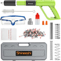 Manual Mini Steel Nail Gun Kit with Nailers Adjustable Speed Fastening Tool Portable Handheld Concrete Nailer Gun for Drywall, Steel, Woodworking & DIY Projects
