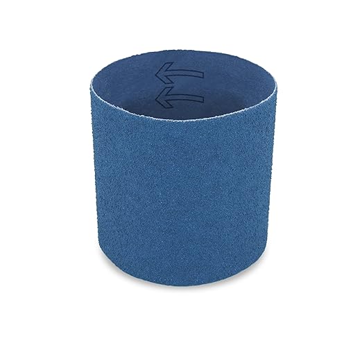 CS Unitec | 42080 | PTX Zirconium Grinding Belt Sleeve for Metal Grinding. 80 Grit, 3.5" Diameter x 4" Wide (Pack of 10) - Made in Germany