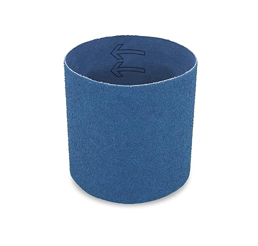 CS Unitec | PTX Zirconium Grinding Belt Sleeve | 150 Grit Metal Grinder Tool Attachment | 3.5" Diameter x 4" Wide, (Pack of 10)