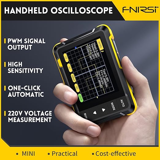 FNIRSI DSO152 Oscilloscope - 2.8" TFT Handheld Digital Oscilloscope Kit Portable Oscilloscope, 2.5MS/s High Sampling Rate, 200KHz Bandwidth, Trigger Function Auto/Nomal/Single