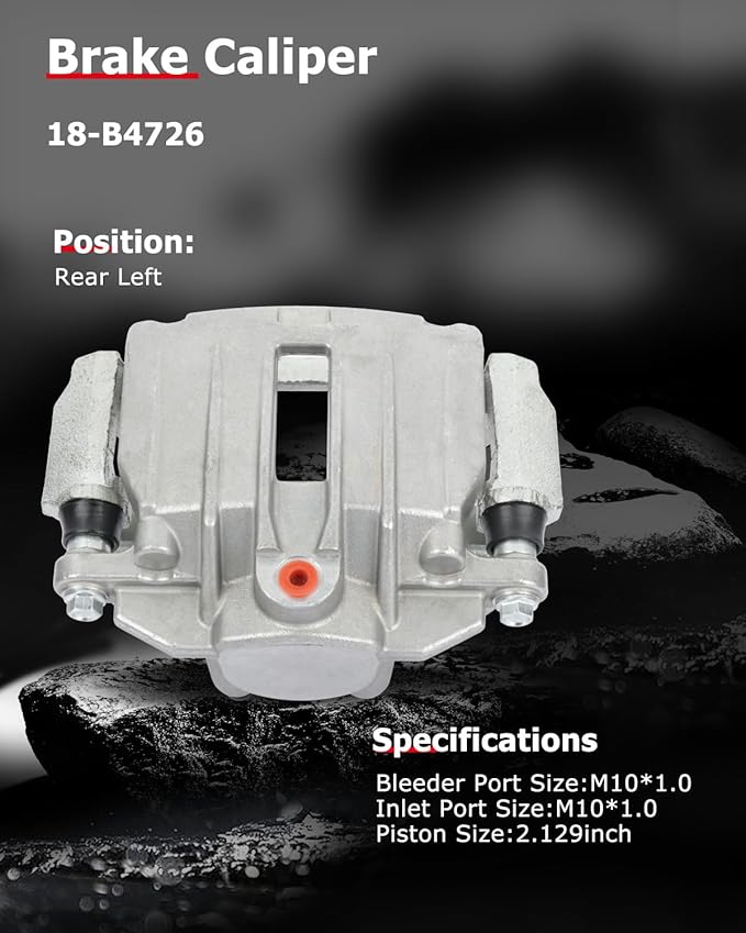 cciyu 18-B4726 Rear Left Brake Caliper Assembly w/Bracket For Cadillac 2000-2002,For Chevy 1999-2005,For GMC 1999-2005
