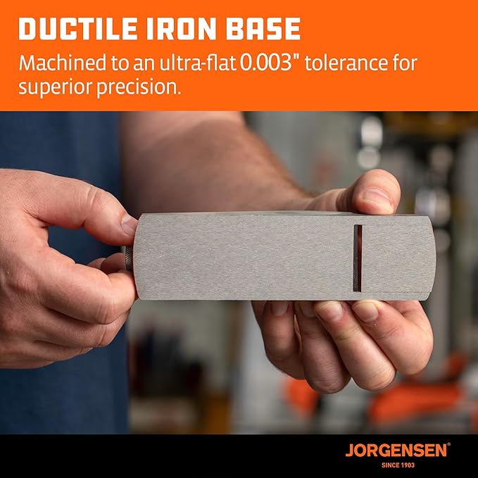 JORGENSEN NO.60-1/2 6-1/4" Wood Planer, Mini Hand Planer for Woodworking, Low Angle Block Plane, Small Hand Plane for Trimming, Wood Planing, Craft - Professional Ductile Iron Body, Adjustable Mouth