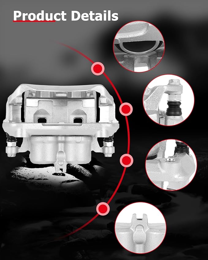 cciyu Front Left & Right Brake Calipers Assembly w/Bracket 19B3123A 19B3122A For Nissan For Frontier/For Pathfinder/For Xterra,For Suzuki For Equator