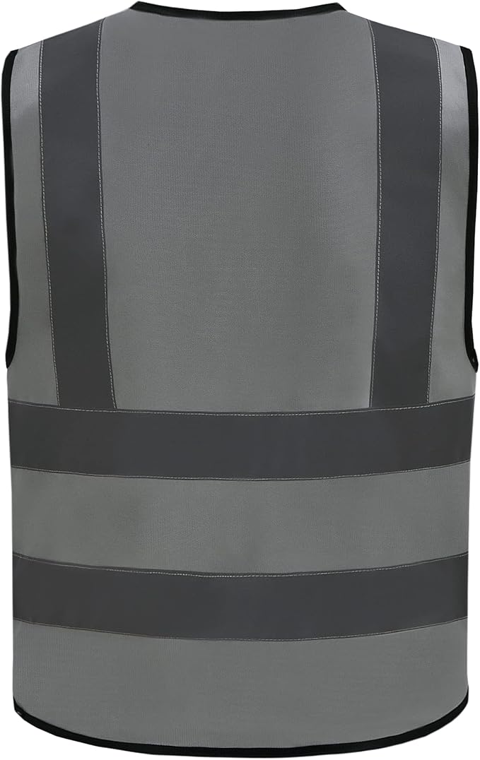 A-SAFETY high visibility reflective vest grey
