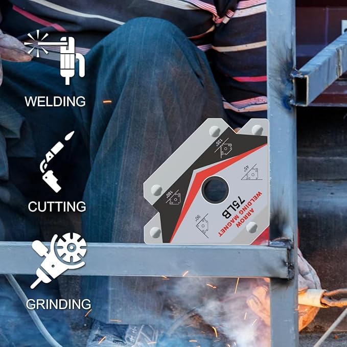 GUTIMORE Welding Magnet 75LB 2Pcs, Heavy Duty Welding Magents Holder, Holding Power Welding Accessories